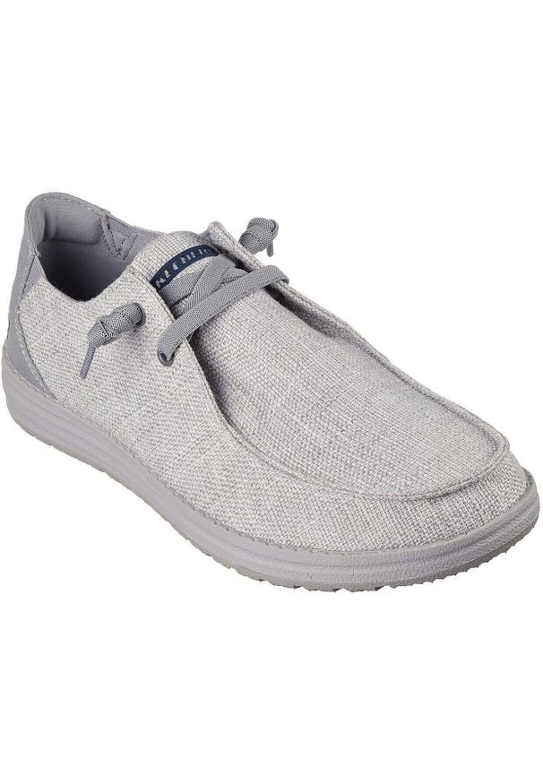 skechers - Adidasy Skechers Melson-nela, Mężczyźni. Kolor: szary. Materiał: tkanina. Sport: turystyka piesza