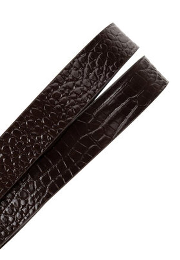 Gino Rossi Pasek Damski BLYL24004-3 CR Brązowy. Kolor: brązowy. Materiał: skóra