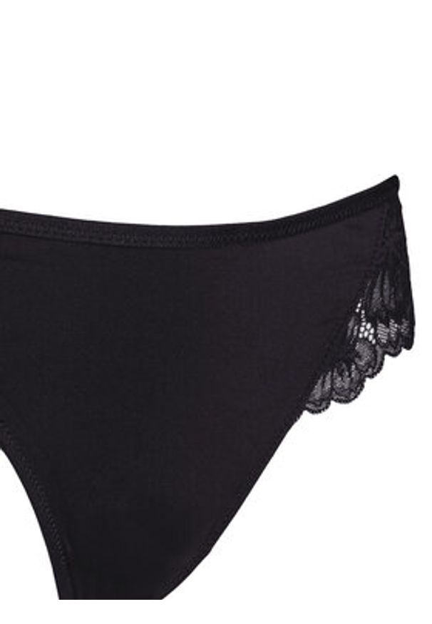 Hunkemöller Stringi Stormi 301620 Czarny. Kolor: czarny. Materiał: syntetyk
