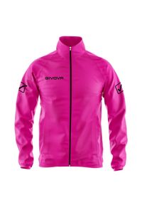 Dziecięca kurtka wodoodporna Givova Basico. Kolor: czerwony, wielokolorowy, różowy. Materiał: nylon. Sport: piłka nożna #1