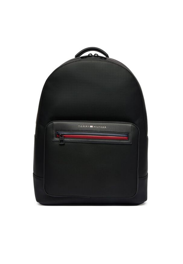 TOMMY HILFIGER - Tommy Hilfiger Plecak Th Foundation Backpack AM0AM14155 Czarny. Kolor: czarny. Materiał: skóra