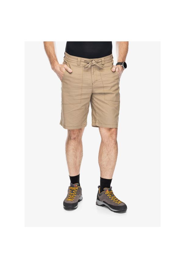 ROYAL ROBBINS - Spodenki męskie Royal Robbins Hempline Short. Kolor: beżowy. Sport: turystyka piesza