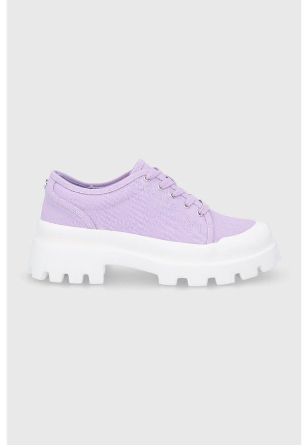 Steve Madden tenisówki Mt Fuji damskie kolor fioletowy. Nosek buta: okrągły. Zapięcie: sznurówki. Kolor: fioletowy. Materiał: guma. Obcas: na platformie