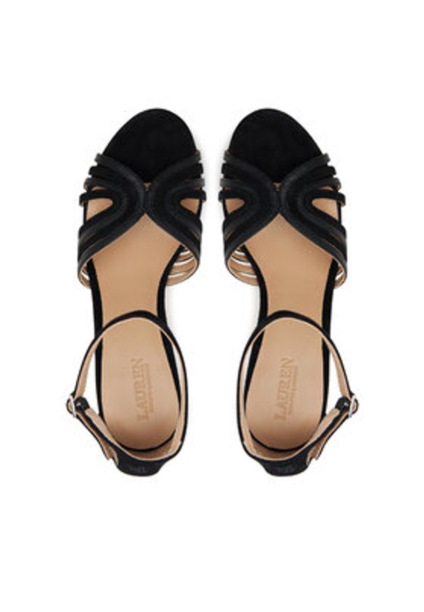 Lauren Ralph Lauren - LAUREN RALPH LAUREN Sandały Allie 802966856003 Czarny. Kolor: czarny. Materiał: skóra