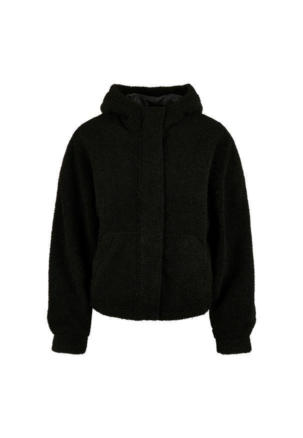 Damski polar Urban Classics sherpa. Kolor: czarny. Materiał: polar