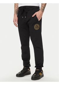 Versace Jeans Couture Spodnie dresowe 76GAAT02 Czarny Regular Fit. Kolor: czarny. Materiał: bawełna