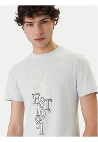 Guess T-Shirt M6GI10 K2991 Błękitny Slim Fit. Kolor: niebieski. Materiał: bawełna #4