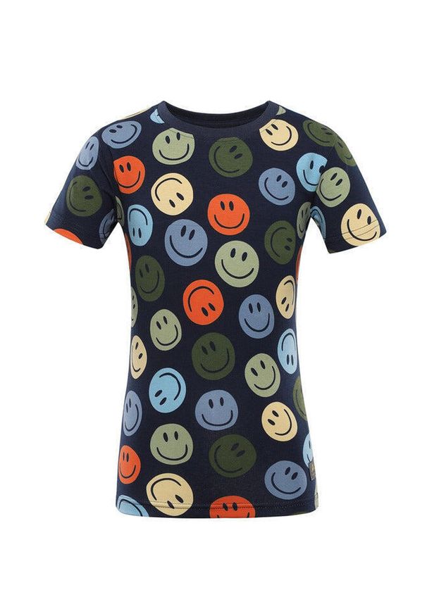Naak - T-shirt Dziecięcy Nax Erdo 104-110 z Miękkiej Bawełny z Atrakcyjnym Nadrukiem. Kolor: fioletowy. Materiał: bawełna. Wzór: nadruk