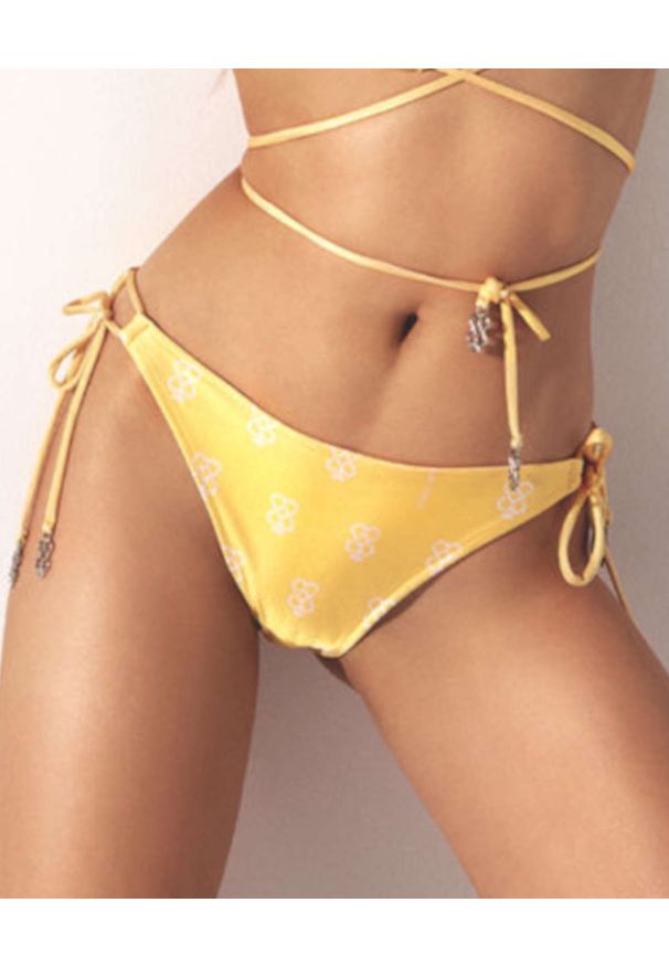 CUORI e PICCHE - Żółty dół od bikini TAN. Kolor: żółty. Materiał: materiał
