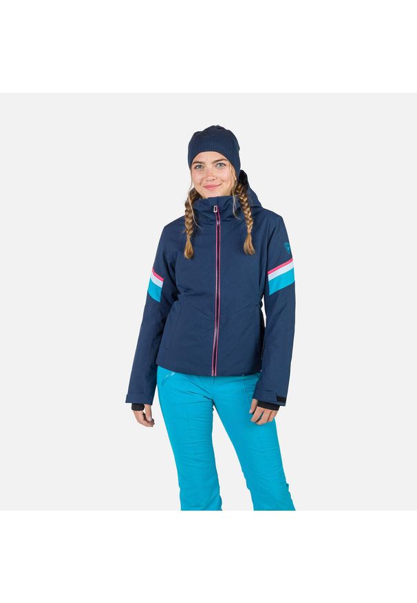 Kurtka narciarska damska Rossignol Strawpile Jkt. Kolor: niebieski. Sezon: zima. Sport: narciarstwo