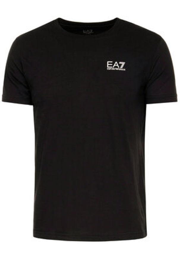 EA7 Emporio Armani T-Shirt 8NPT51 PJM9Z 1200 Czarny Regular Fit. Kolor: czarny. Materiał: bawełna