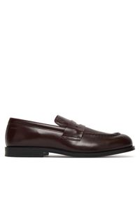 Calvin Klein Półbuty Ess Rubber Penny Loafer Pol Lth HM0HM02025 Brązowy. Kolor: brązowy. Materiał: skóra #1