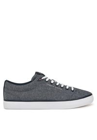 TOMMY HILFIGER - Tommy Hilfiger Tenisówki Th Hi Vulc Low Core Chambray FM0FM05389 Niebieski. Kolor: niebieski. Materiał: materiał