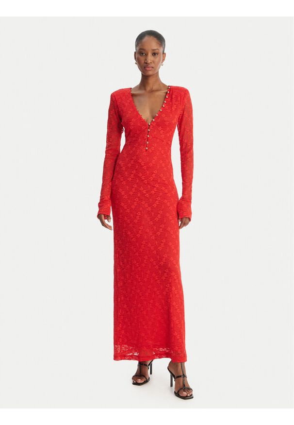 BARDOT - Bardot Sukienka koktajlowa Zenia 60239DB Czerwony Slim Fit. Kolor: czerwony. Materiał: syntetyk. Styl: wizytowy