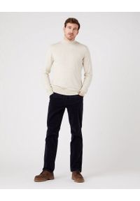 Wrangler - WRANGLER SEASONAL KNIT MĘSKI SWETER GOLF OAT MELE W8D12PC17. Typ kołnierza: golf