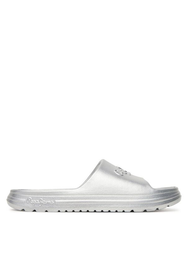 Klapki Pepe Jeans. Kolor: srebrny