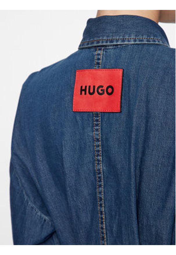 Hugo Sukienka jeansowa Kisitra 50499167 Niebieski Regular Fit. Kolor: niebieski. Materiał: bawełna, jeans
