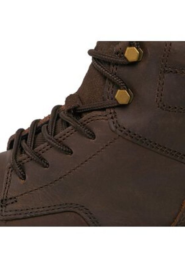 CAT Footwear Trapery Practitioner Mid P725843 Brązowy. Kolor: brązowy. Materiał: skóra