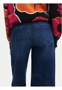 Desigual Jeansy Aimar 24WWDD18 Granatowy Wide Leg. Kolor: niebieski