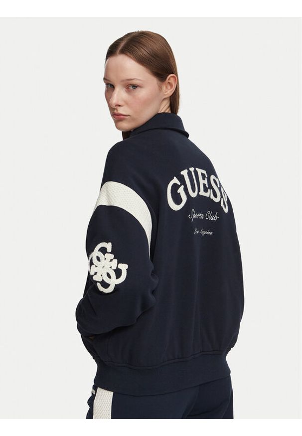 Guess Kurtka bomber V6YL07 K4293 Granatowy Regular Fit. Kolor: niebieski. Materiał: syntetyk
