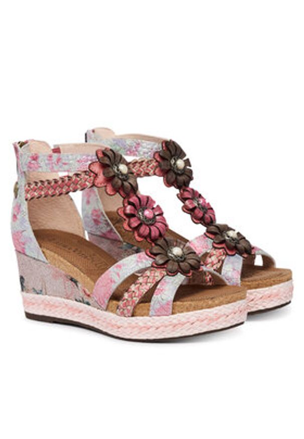 Laura Vita Sandały Facyo 72 Różowy. Kolor: różowy. Materiał: skóra