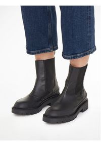Calvin Klein Jeans Sztyblety Combat Mid Chelsea Wn YW0YW01254 Czarny. Kolor: czarny. Materiał: skóra #5