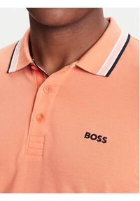 BOSS - Boss Polo Paddy 50469055 Pomarańczowy Regular Fit. Typ kołnierza: polo. Kolor: pomarańczowy. Materiał: bawełna #5