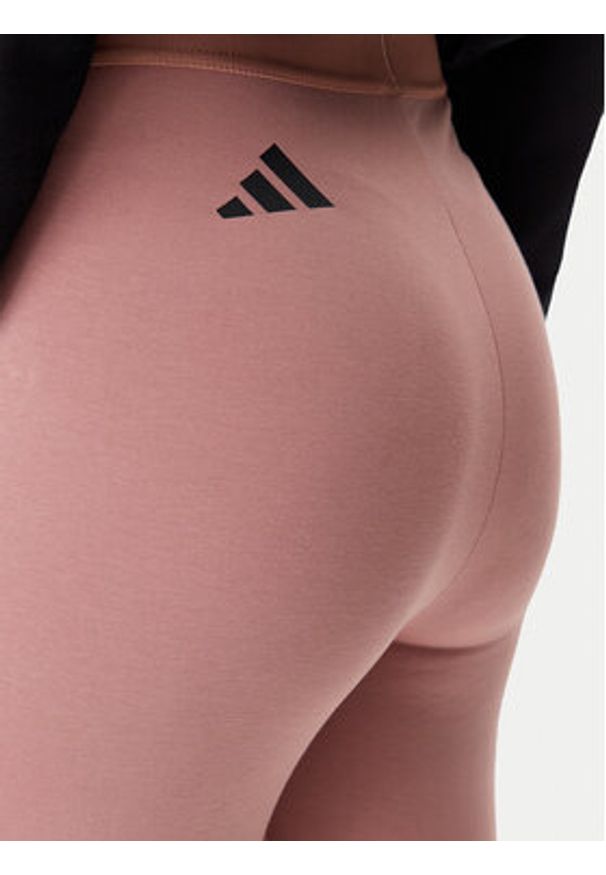 Adidas - adidas Legginsy Future Icons 3-Stripes JE0223 Różowy Slim Fit. Kolor: różowy. Materiał: bawełna