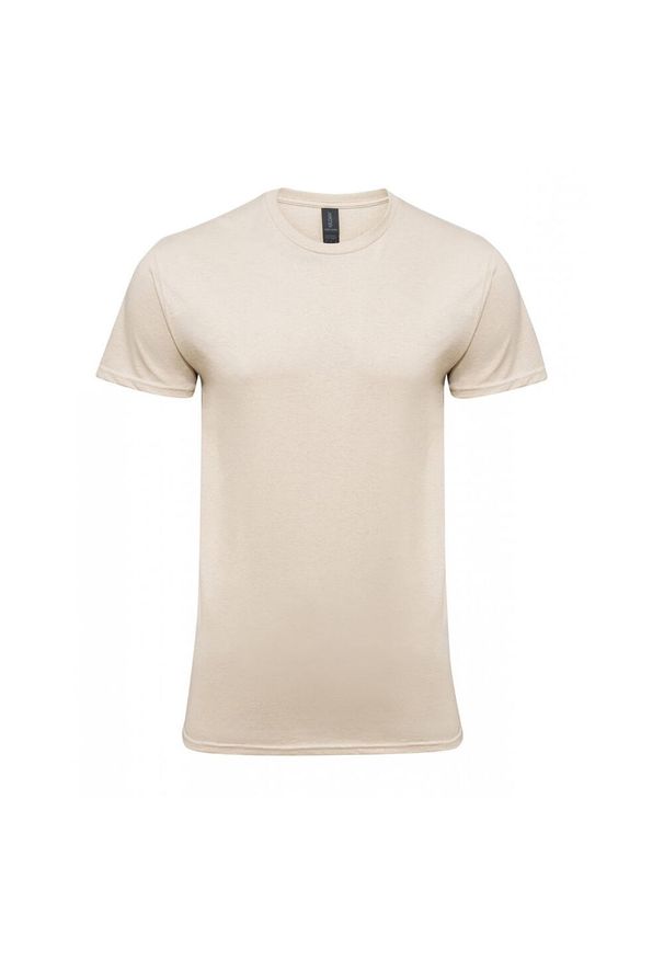 GILDAN - Bawełniana Lekka Koszulka Unisex Dla Dorosłych. Kolor: beżowy. Materiał: bawełna. Sport: turystyka piesza