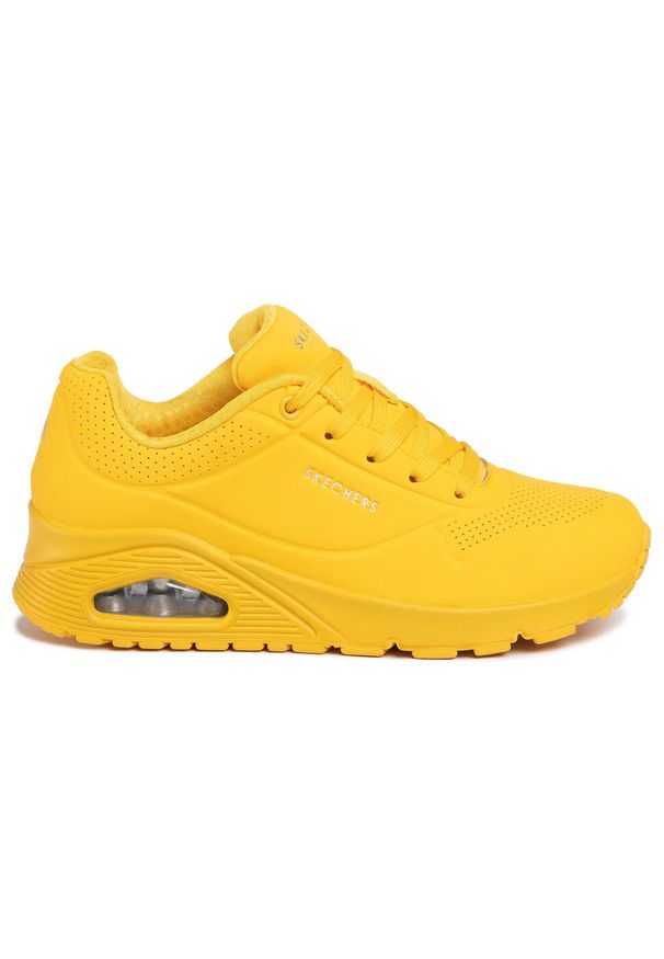 skechers - Buty na co dzień damskie SKECHERS UNO sneakersy. Okazja: na co dzień. Kolor: żółty