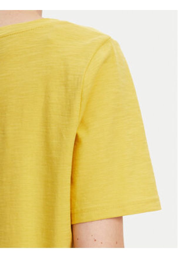 United Colors of Benetton - United Colors Of Benetton T-Shirt 3BVXD400H Żółty Relaxed Fit. Kolor: żółty. Materiał: bawełna