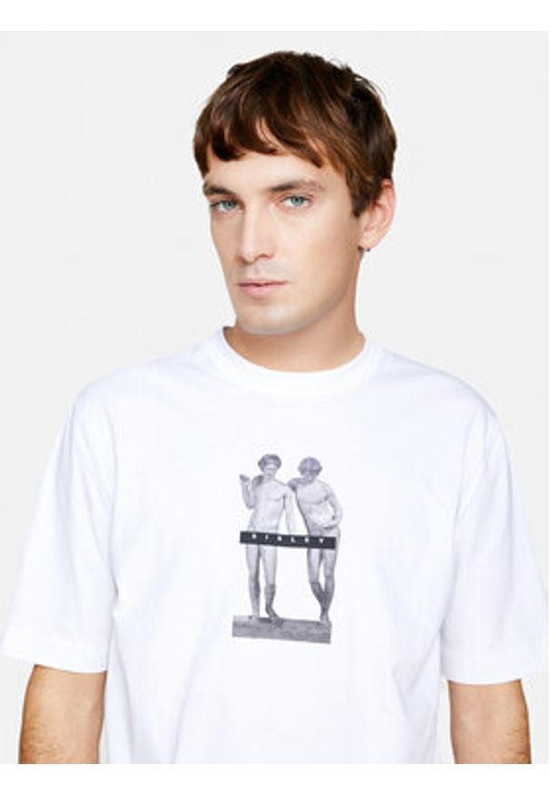 Sisley T-Shirt 3I1XS103I Biały Regular Fit. Kolor: biały. Materiał: bawełna