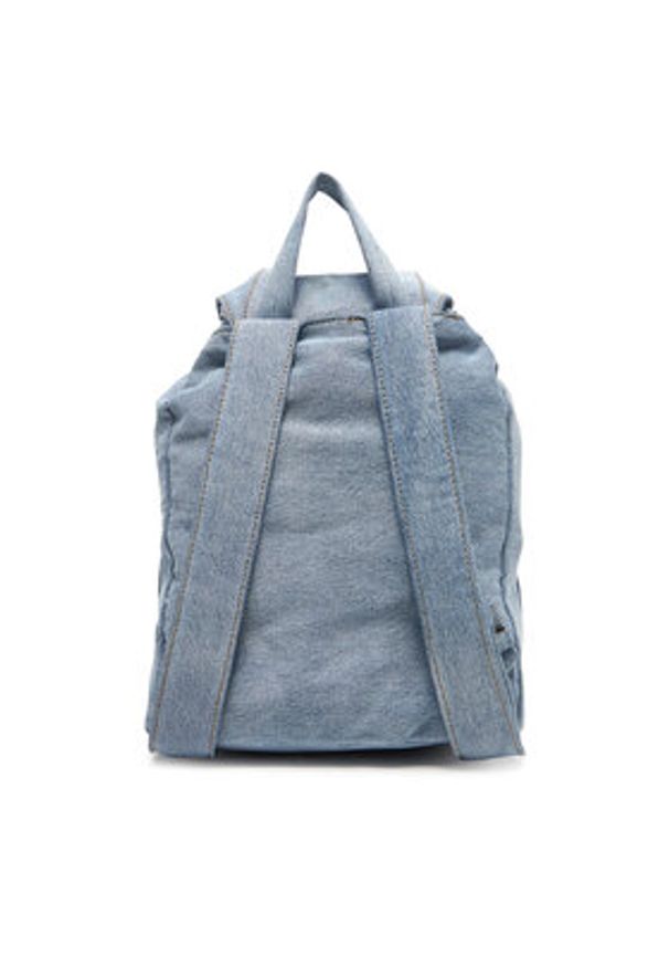 Calvin Klein Plecak Denim Luna Mini Flap Backpack LV04F3216G Błękitny. Kolor: niebieski. Materiał: materiał