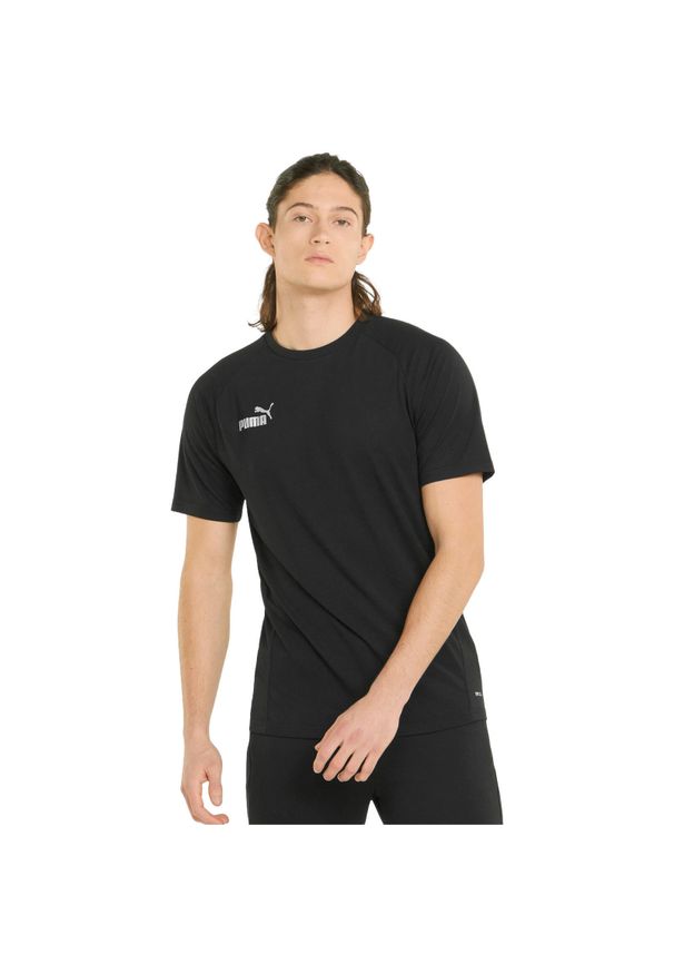 Podkoszulek Puma Teamfinal Casuals Tee, Mężczyźni. Kolor: czarny. Materiał: poliester, materiał