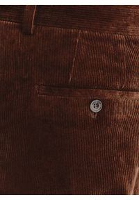 Pako Lorente - PAKO LORENTE - Brązowe spodnie z zakładkami. Kolor: brązowy. Materiał: elastan, sztruks, bawełna. Sezon: zima, jesień #6