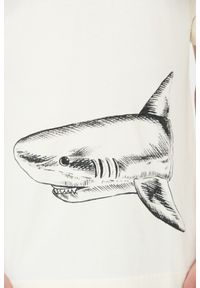 PALM ANGELS Beżowy męski t-shirt Broken Shark, Rozmiar XL. Kolor: beżowy #3