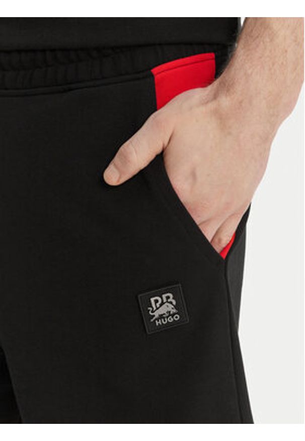 Hugo - HUGO Szorty materiałowe Despen_RB 50559712 Czarny Relaxed Fit. Kolor: czarny. Materiał: bawełna