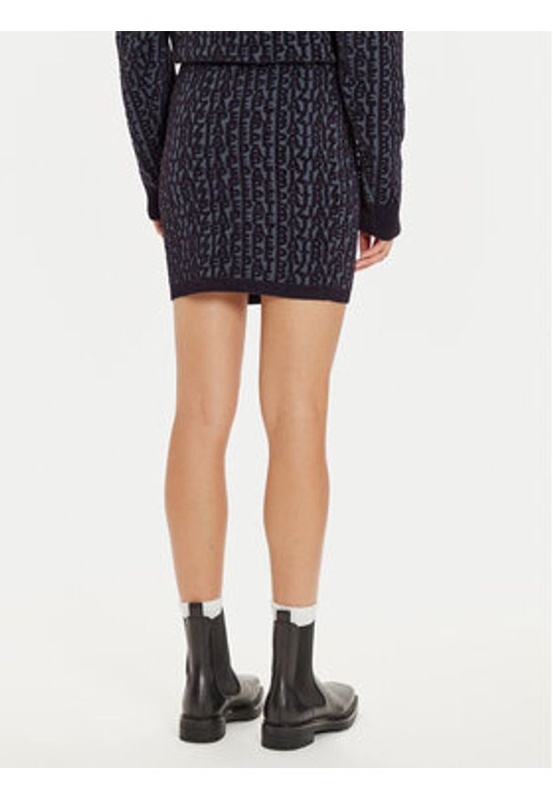 Patrizia Pepe Spódnica mini 2G0986 K210 Granatowy Regular Fit. Kolor: niebieski. Materiał: syntetyk