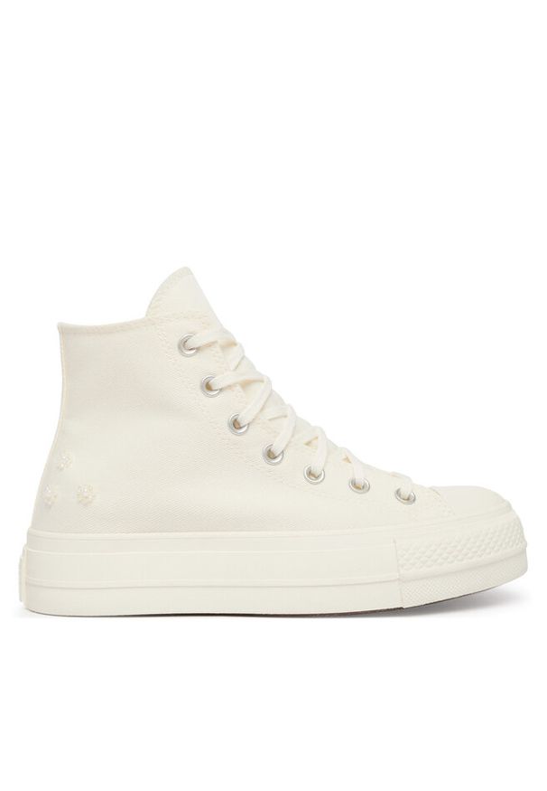 Trampki Converse. Kolor: kremowy. Obcas: na platformie