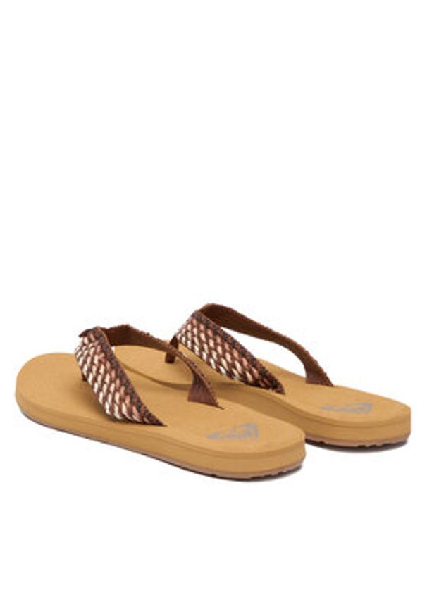 Roxy Japonki ARJL101113 Brązowy. Kolor: brązowy. Materiał: materiał