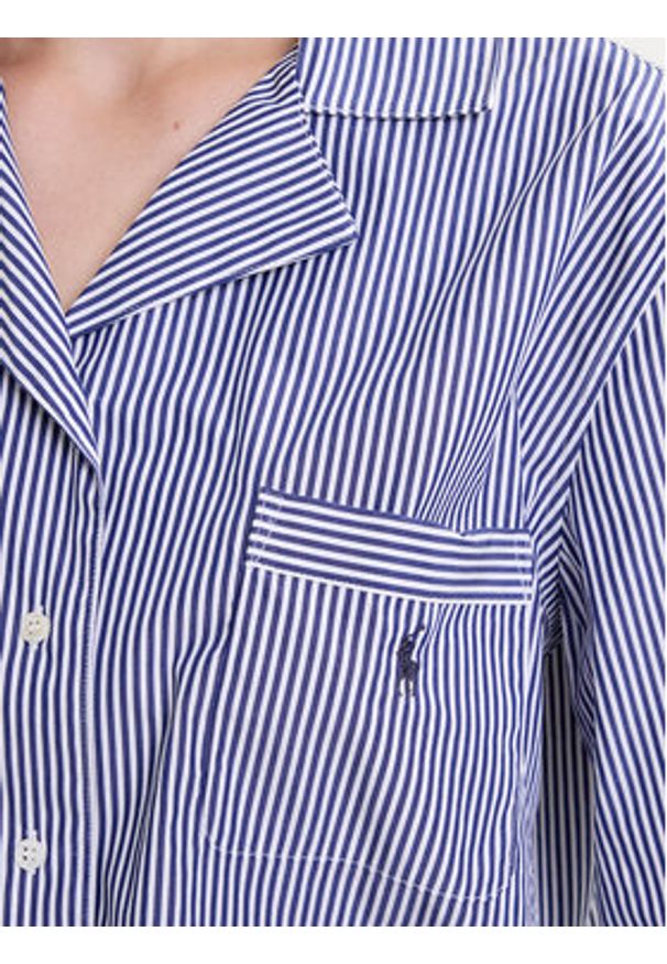 Polo Ralph Lauren Piżama 4P8004 Niebieski Relaxed Fit. Kolor: niebieski. Materiał: bawełna