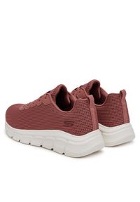 skechers - Skechers Sneakersy 117346/ROS Bordowy. Kolor: czerwony. Materiał: materiał #4