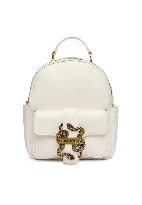 Just Cavalli Plecak 80RA4BA5 ZSA89 Biały. Kolor: biały. Materiał: skóra