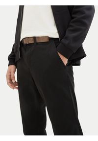Tom Tailor Denim Chinosy 1008253 Czarny Slim Fit. Kolor: czarny. Materiał: bawełna