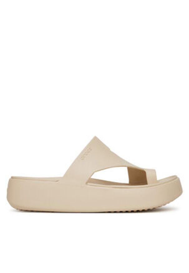 Crocs Japonki Getaway Platform Toe Loop 210834 Beżowy. Kolor: beżowy. Obcas: na platformie