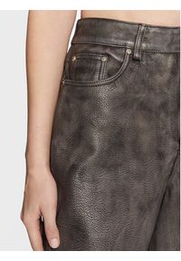 Remain Spodnie skórzane Lynn RM1819 Czarny Regular Fit. Kolor: czarny. Materiał: skóra