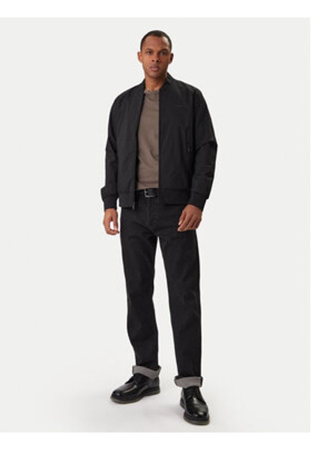 Calvin Klein Kurtka bomber Ls Matte LV040FM512 Czarny Regular Fit. Kolor: czarny. Materiał: syntetyk