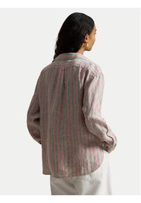 Polo Ralph Lauren Koszula 211935130501 Bordowy Relaxed Fit. Typ kołnierza: polo. Kolor: czerwony. Materiał: len #5