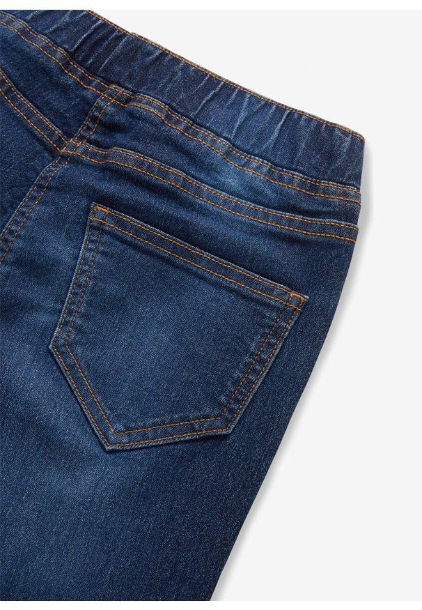 bonprix - Jegginsy mid waist (2 pary). Kolor: niebieski