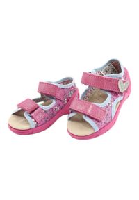 Befado obuwie dziecięce pu 065P147 różowe wielokolorowe. Kolor: różowy, wielokolorowy. Materiał: bawełna, tkanina #6
